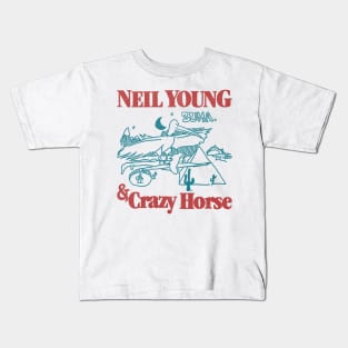 classic 70s vintage neil young & crazy horse fanmade Kids T-Shirt